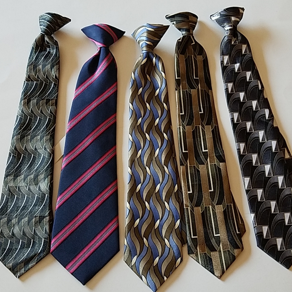 Tie Lot Clip On Boys Young Man